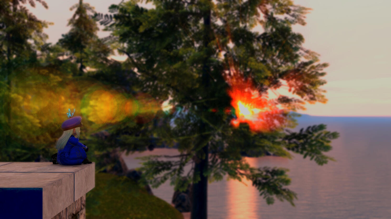 A quiet moment watching the sunset.